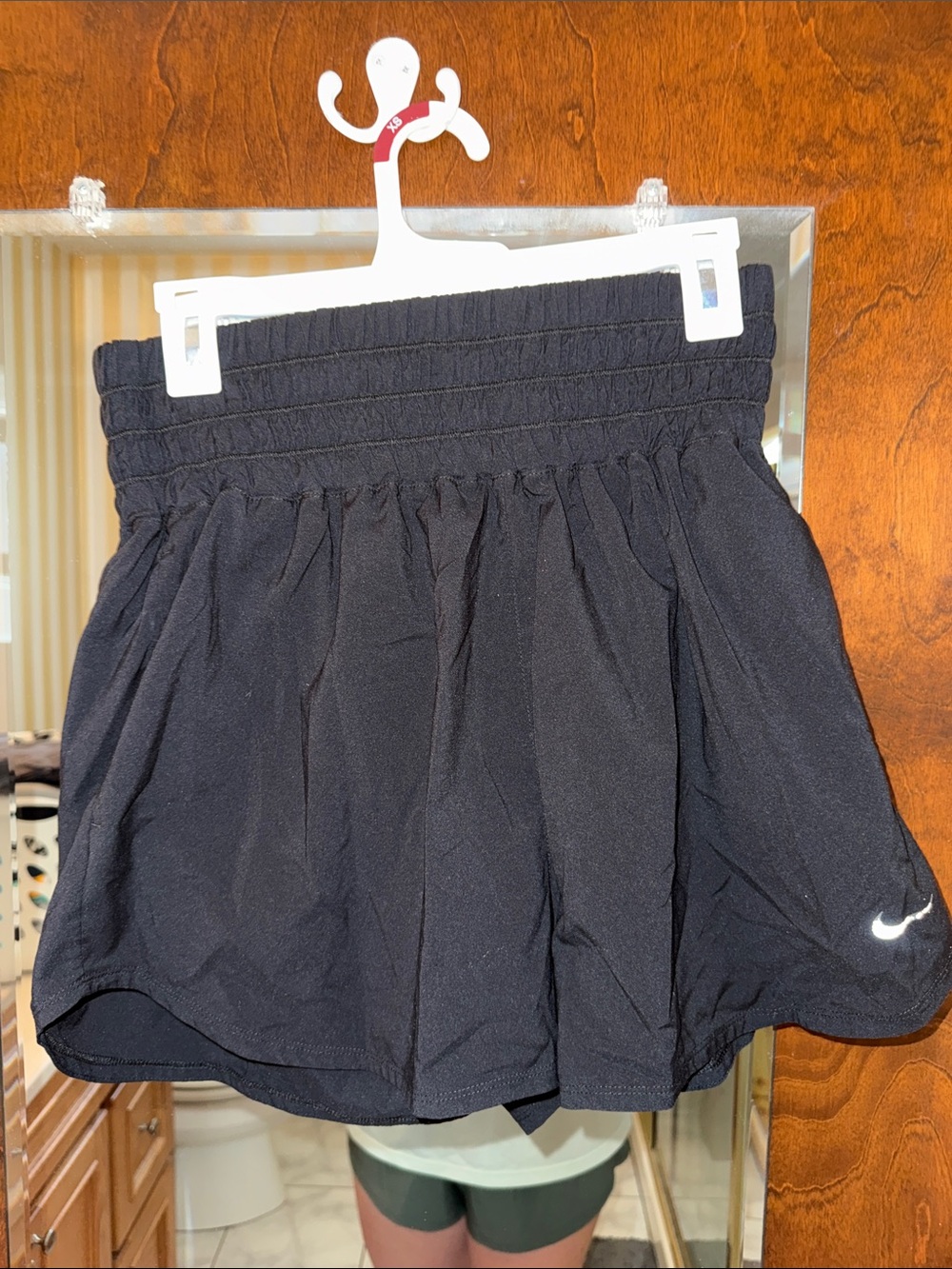 Nike Black Shorts with Smocked Waist
